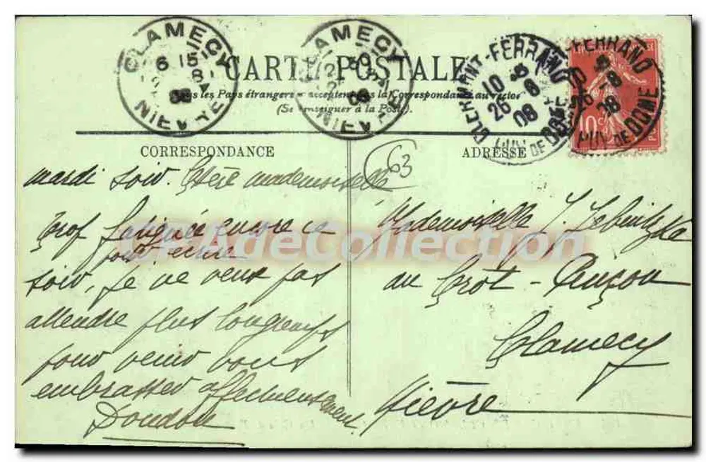 Arredores de Clermont-Ferrand — Um Canto de Fontanas — LL. - Verso