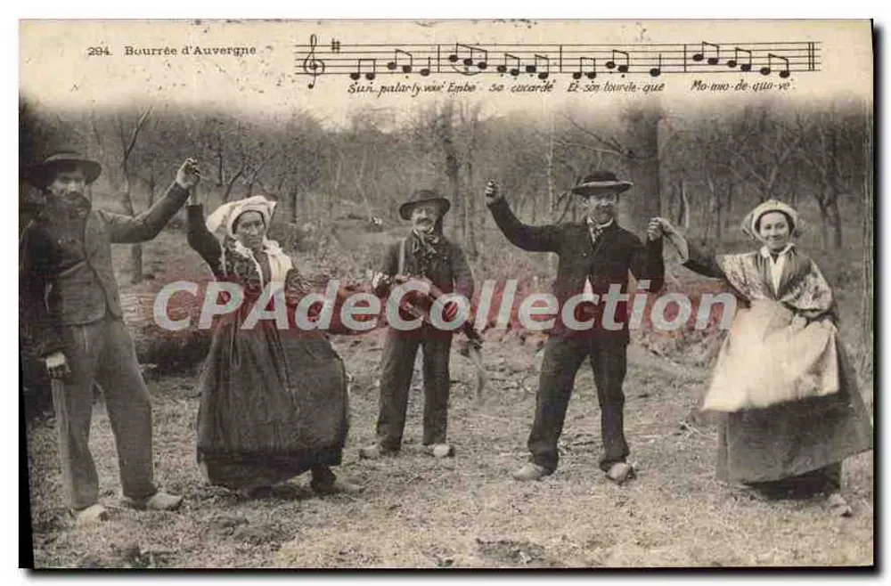 Bourrée d'Auvergne — Folk Dance — Unidentified Publisher, No. 294 - Front