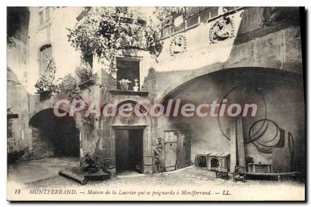 Montferrand — Haus der Lucrèce, die sich in Montferrand das Leben nahm — LL. n°12 - Vorderseite