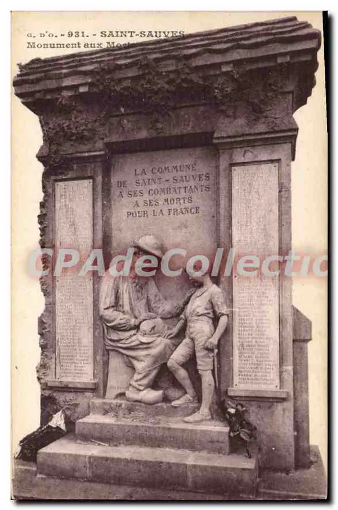 Monumento aos Mortos de Saint-Sauves — 1931 — Editor J. Gantierfengues (P.-de-D.) - Frente