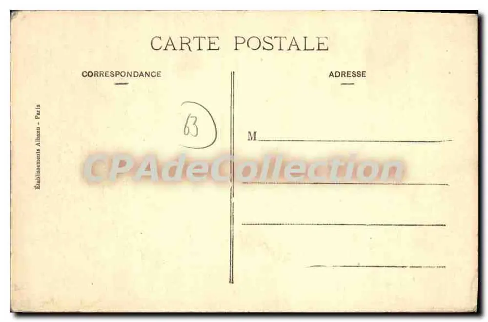 Ruinen des Schlosses Chambre — Alte Auvergne — Verlag J. Lainé, Nr. 63 - Rückseite