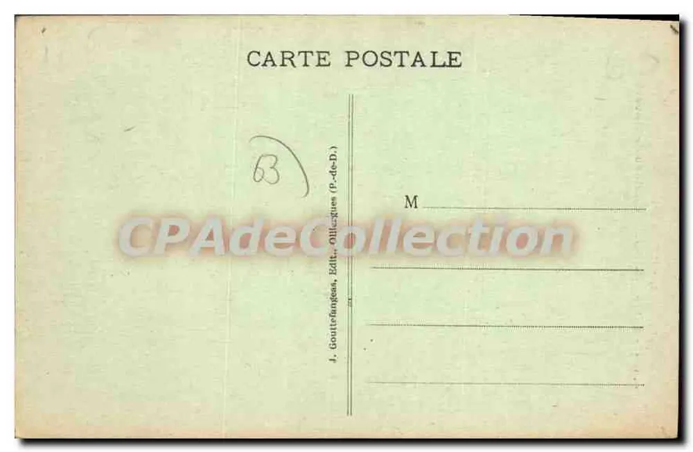 Lezoux - Schloss Ravel — L'Auvergne, Verleger Goutierfanges, Nr. 331 - Rückseite