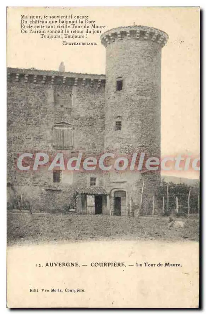Courpière — Die Turm des Maures — Vve Motte, Courpière - Vorderseite