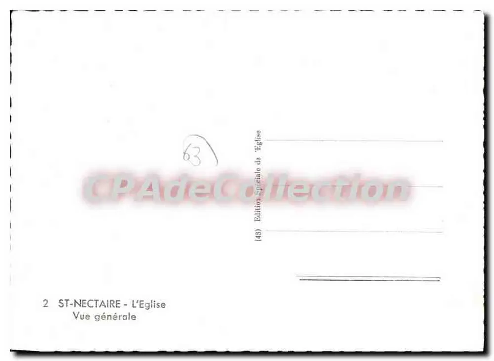 Saint-Nectaire — Vista geral — Edição Especial da Igreja (48) - Verso
