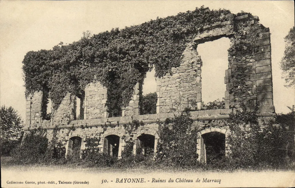 Bayonne - Ruinen des Schlosses Marracq — Sammlung Gorce, Foto-Verlag, Taience (Gironde) — Nr. 50 - Vorderseite