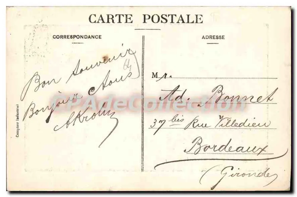 Bayonne - A Praça das Armas - O Castelo - Verso