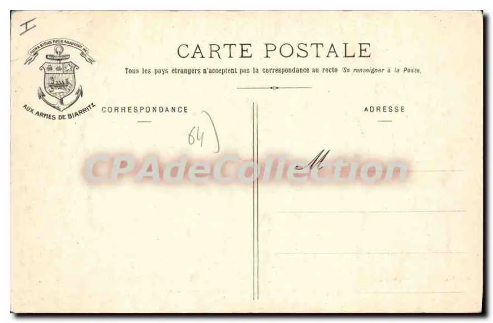 Biarritz - Salztherme und Hotel Biarritz-Salins — Eug. Pacault, Verleger-Fotograf, Biarritz, Nr. 28 - Rückseite