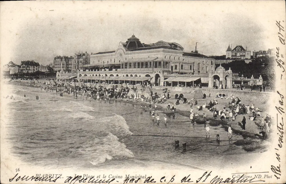 Biarritz — Die Strand und das Municipale Casino — Collections ND Phot - Vorderseite