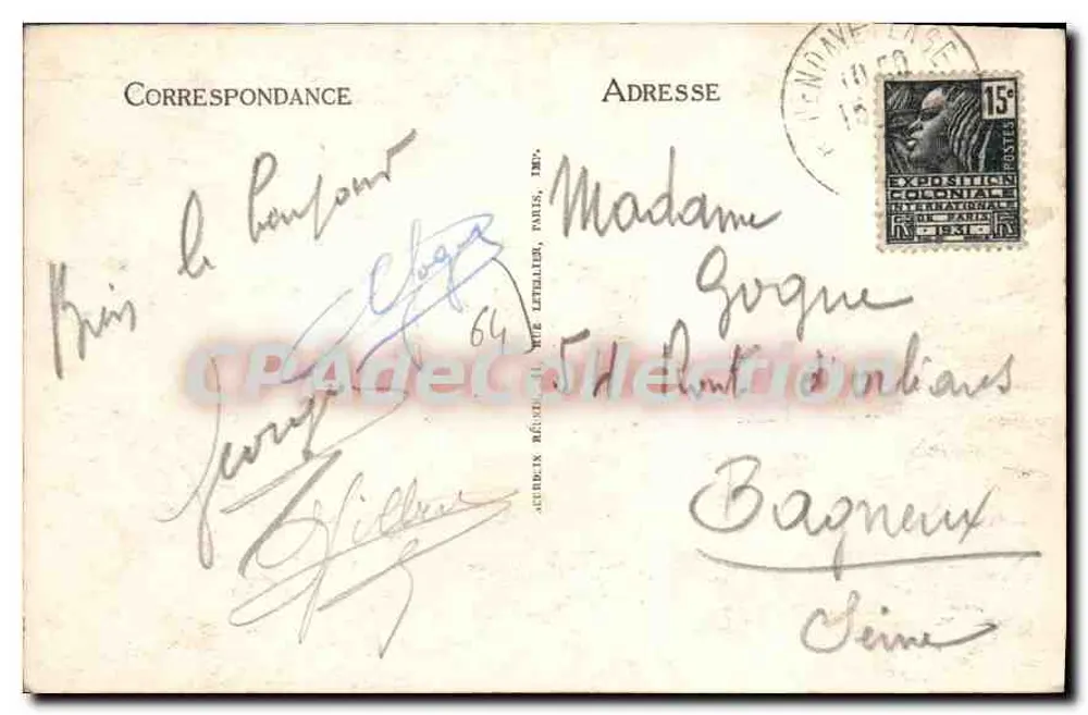 Hendaye — Les Villas d'Hendaye-Plage — LL, n°103 - Verso