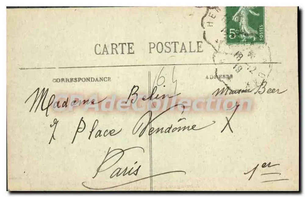Haupteingang des Sanatoriums der Stadt Paris — Hendaye — Foto. Marcel Delhoy, Bordeaux - Rückseite