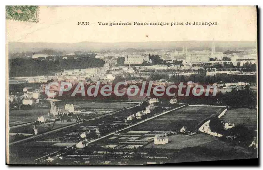 PAU — Vue générale Panoramique prise de Jurançon - Recto
