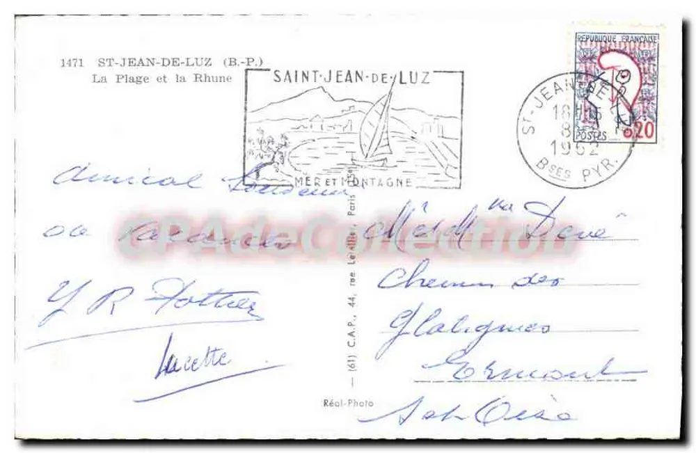 Saint-Jean-de-Luz — La Plage et la Rhune — Cap - Verso