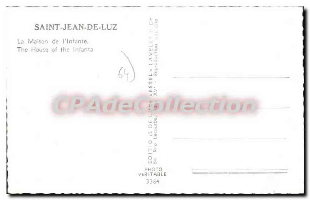 Saint-Jean-de-Luz — Das Haus der Infanta — Éditions de Luce Lestel - Rückseite