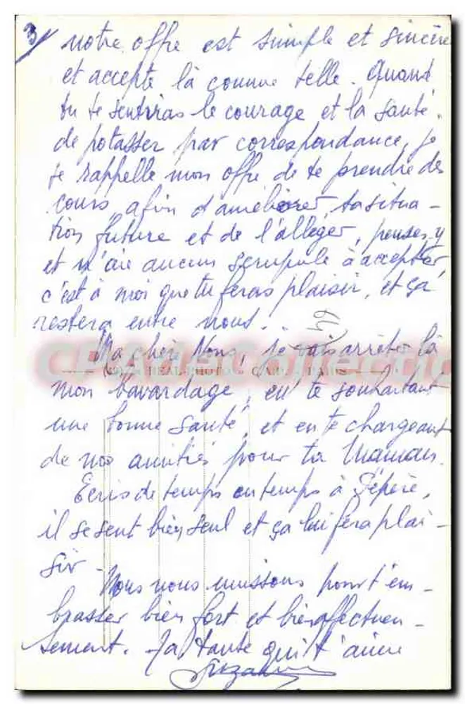 Cambo-les-Bains — Sanatorium Francessenia — Verlag Cop - Rückseite