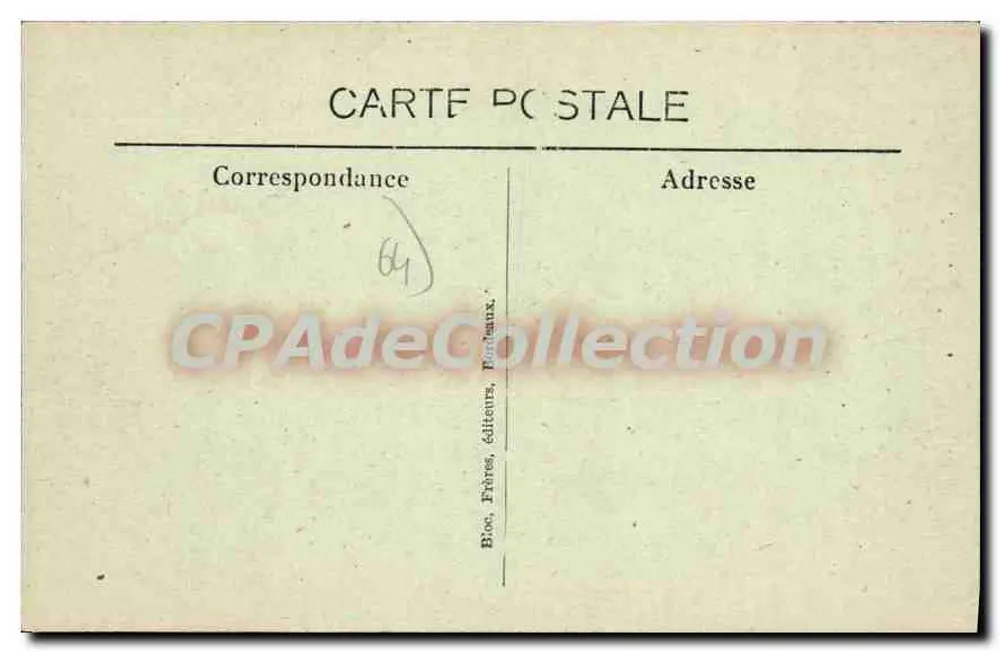 Cambo - Les Terraces - A Igreja — Bloc Frères, editores, Bordeaux - n°2841 - Verso