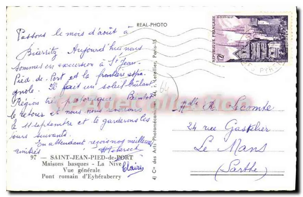 St Jean Pied de Port — Cảnh tổng quan và cầu La Mã — Nhà xuất bản Cap - Mặt sau