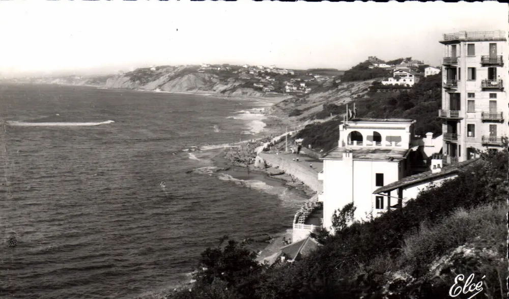 Bidart — Das Casino und die Strandpromenade bei Ebbe — L. Chalagneau, Bordeaux - Vorderseite
