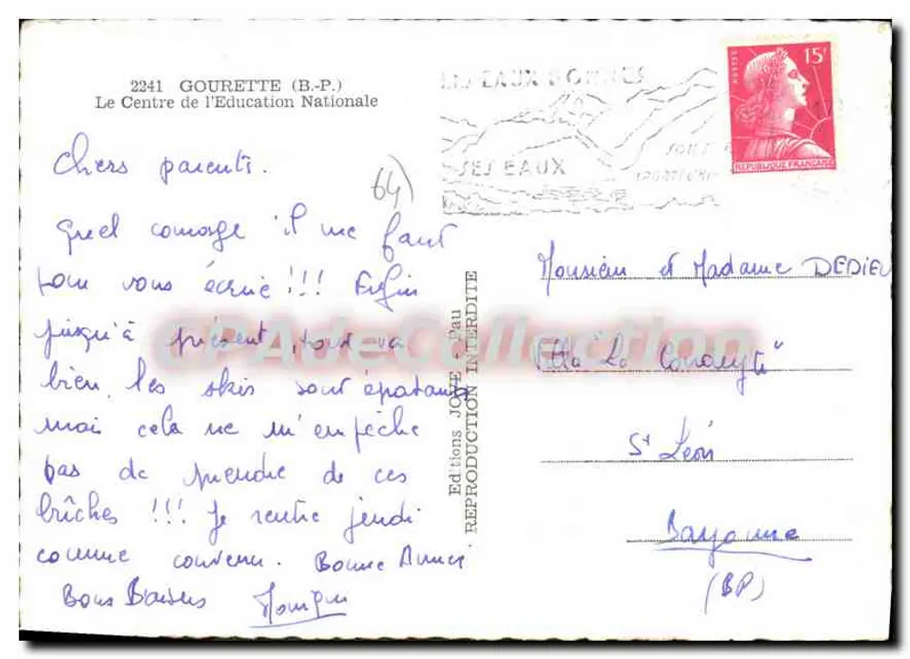 Esqui nas Alpes — Les Eaux-Bonnes — Edições Joff & Pau - Verso