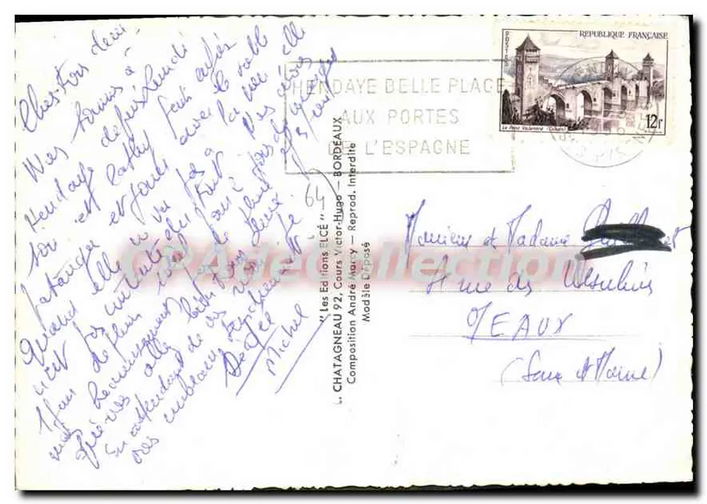 A Costa Basca — Golfo da Gasconha — Editor André Marcy - Verso