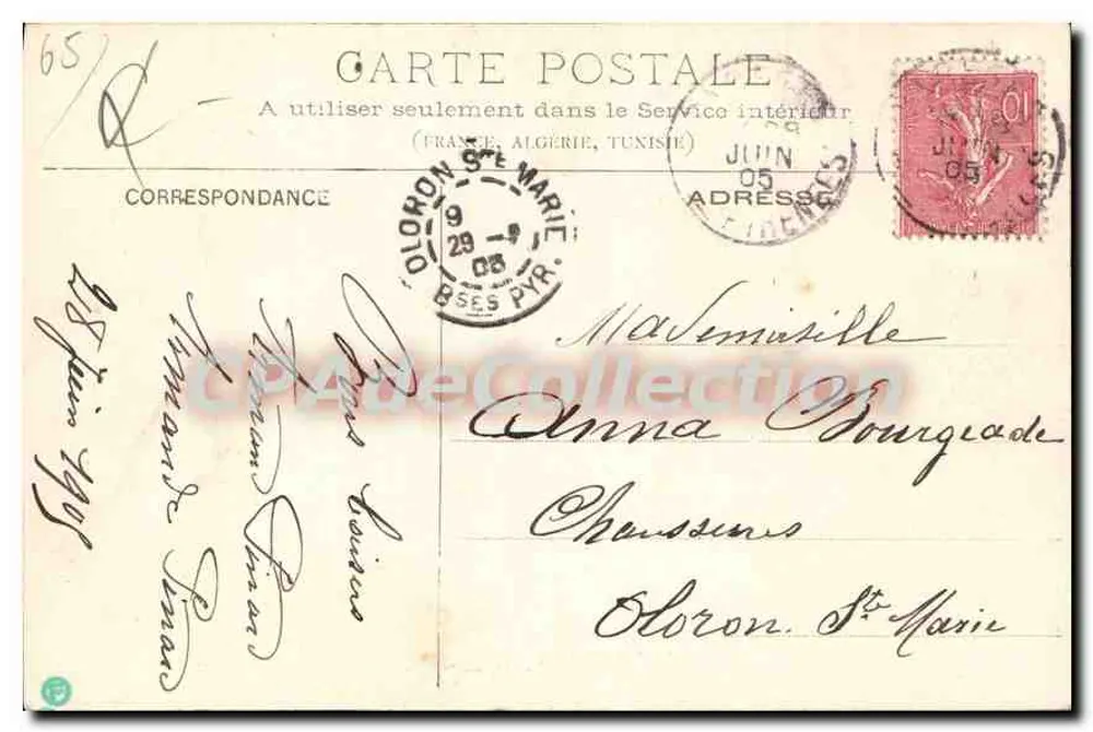 Barèges - Vista Geral — A. Viliatte, Edit Tarbes - Verso