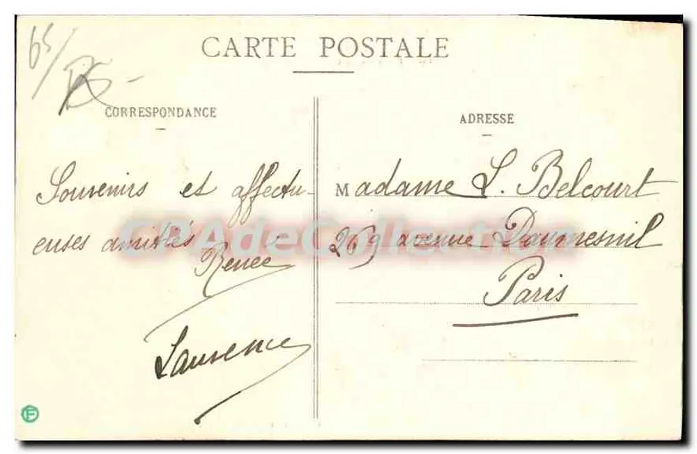 Capvern-les-Bains — Rond-Point du Bois — Edição V. Ribet, Cliché St Sernin - Verso