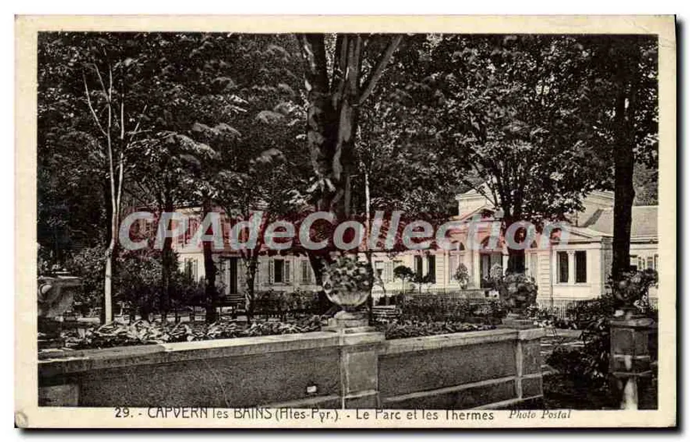 Capvern les Bains (Alte Pyrénées) — Il Parco e i Termini — Foto Postale n°29 - Recto