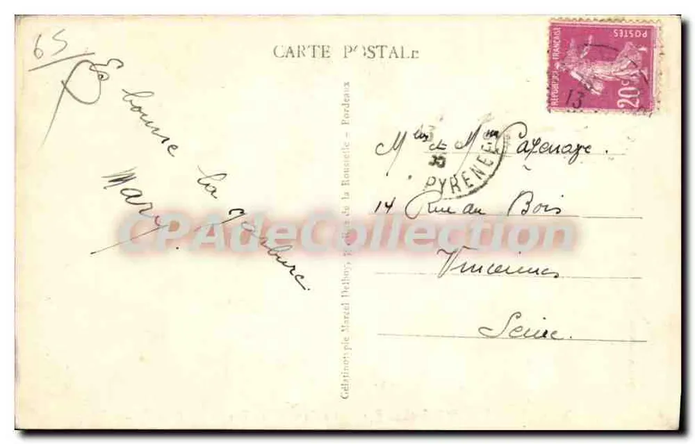 Capvern les Bains (Alte Pyrénées) — Il Parco e i Termini — Foto Postale n°29 - Verso
