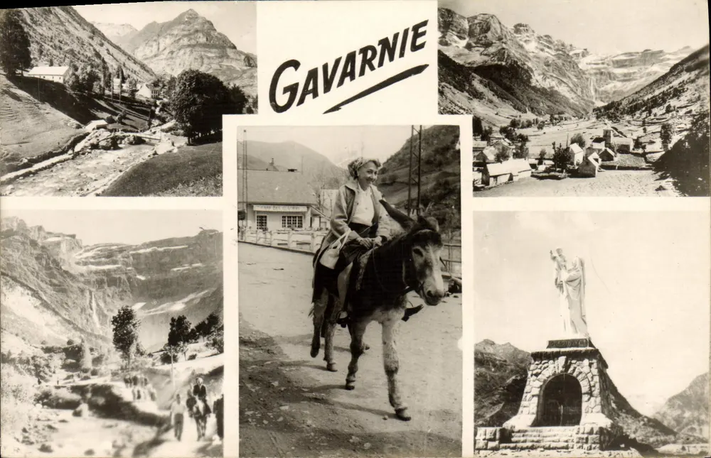 Gavarnie — panoramic view and statue — publisher unknown - Front