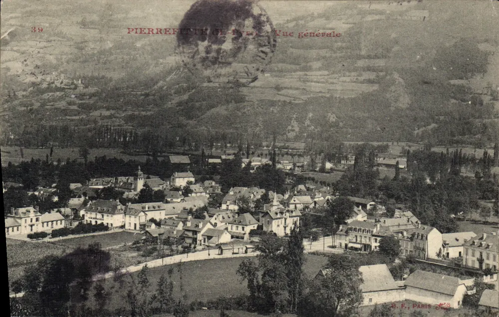 Pierrefitte-sur-Yonne — Ogólny widok — B. F., Paryż, nr 39 - Awers