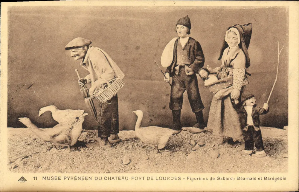 Figurinen von Gabard: Béarnais und Barégeois — Musée Pyrénéen du Château-Fort de Lourdes — Nr. 11 - Vorderseite