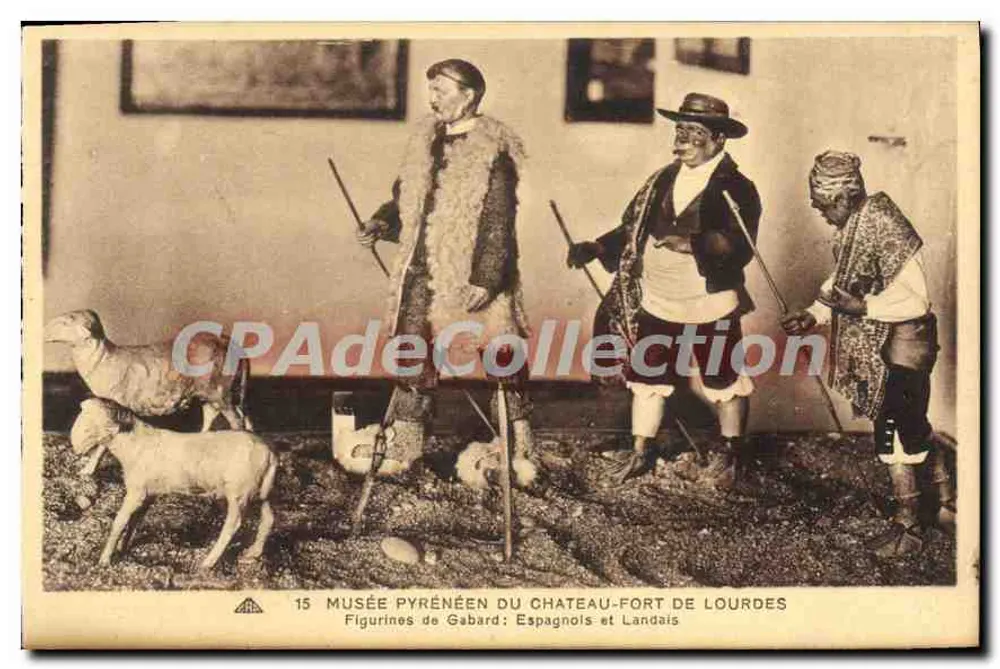 Figurines de Gabard: Espagnols et Landais — Musée Pyrénéen du Château-Fort de Lourdes — n°15 - Vorderseite