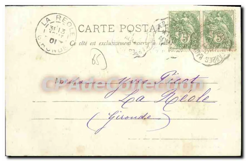 Bagnères-de-Bigorre — Praça Lafayette — Sajous & AB&C - Verso