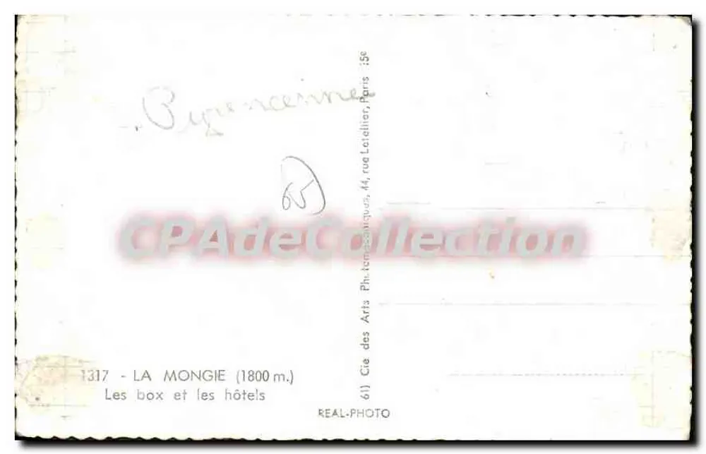 La Mongie — Die Unterkünfte und Hotels — Cie des Arts Photographiques - Rückseite