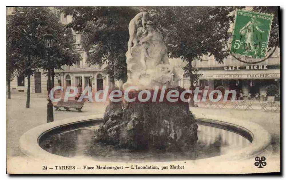 Tarbes — Plac Maubourguet — L'Inondation, autorstwa Matheta - Awers