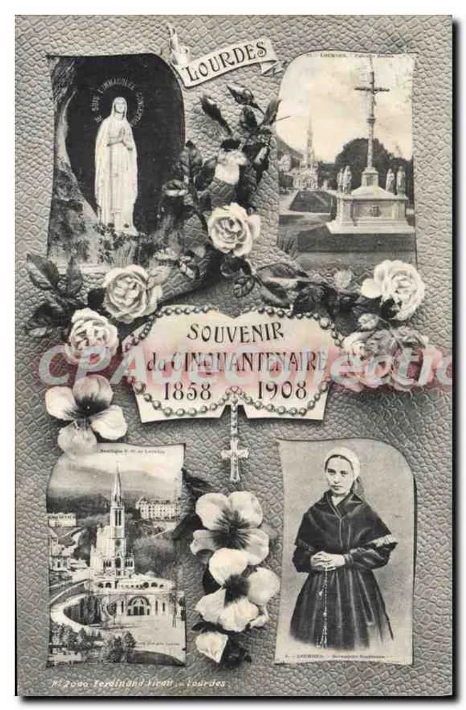 Lourdes — Półwieczycy 1858-1908 — Ferdinand Ripoll - Awers