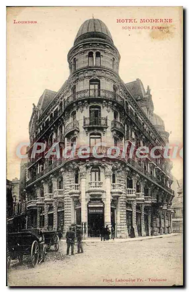 Hotel Moderno — Lourdes — Fot. Labouche Fr., Toulouse - Anverso