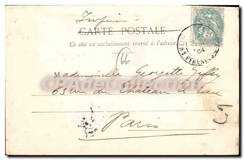 Amélie-les-Bains - Brücke des Krankenhauses, Hotel Martinet und Villa Bellevue — Verleger: Amélie-les-Bains, Drucker X. Marte - Rückseite