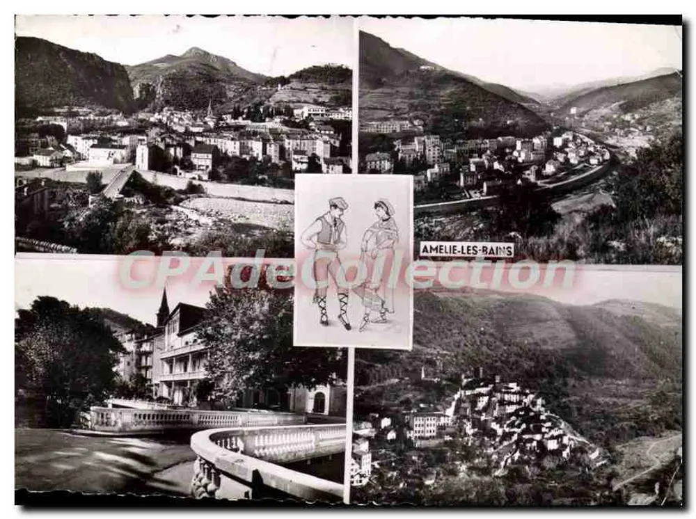 Amélie-les-Bains — vista geral para Mondony e Palafda — editor Éditions d'Art Larrey - Frente