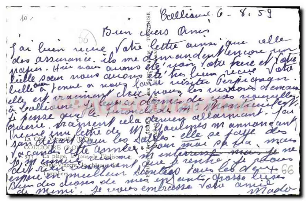 ला कोट वरमेल — कोलियूर (पी.ओ.) — एडिटर लारी, संख्या 66 - पीछे
