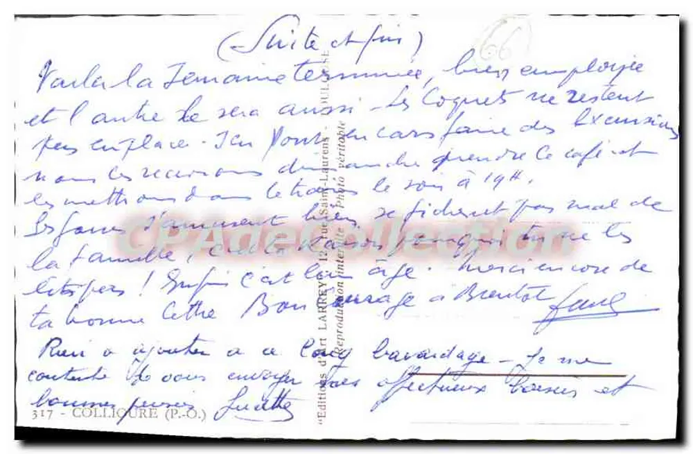 Collionne — Panoramablick — Éditions d'Art LARREY - Rückseite