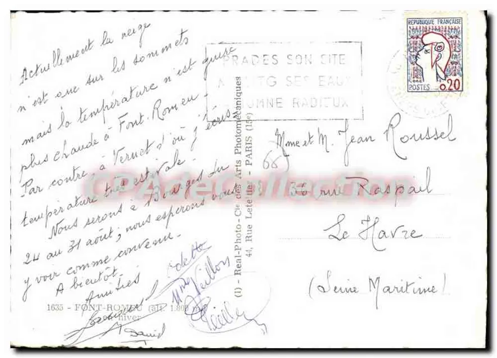प्राडेस में स्की — पायरीनीज़ के पहाड़ — Real-Photo-Cie des Arts Photographiques (139) - पीछे