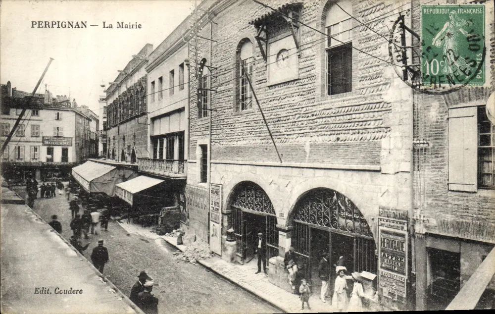 Perpignan — A Prefeitura — Edit. Coudere - Frente