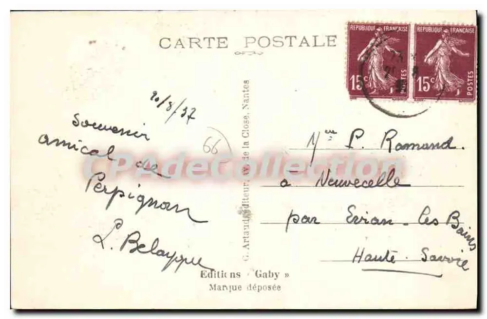 Perpignan — A Basse e o Camigou — Gaby - Verso