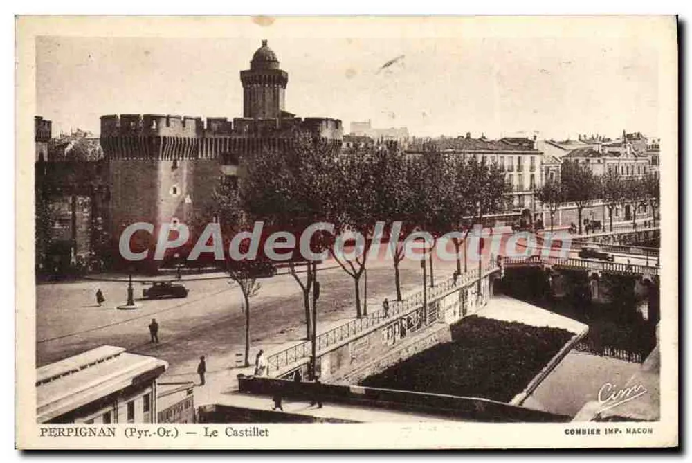 Perpignan (Pyr.-Or.) — O Castillet — Combier Imp. Macon - Frente