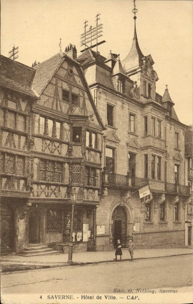 Saverne - Prefeitura e Prefeitura - Prefeitura — Edit. O. Nething, Saverne — CAP. - Frente