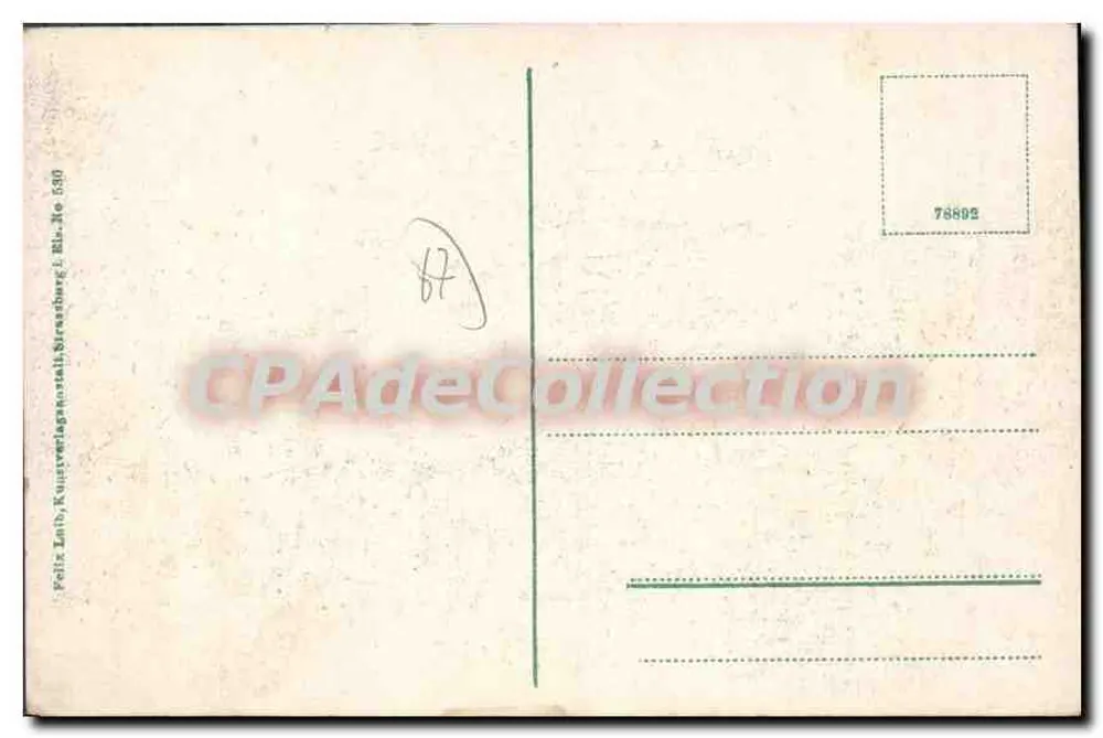Strasbourg i. Els. — Hohenlohestrasse — Felix Zaub, Kuurzweigengesellschaft - Verso