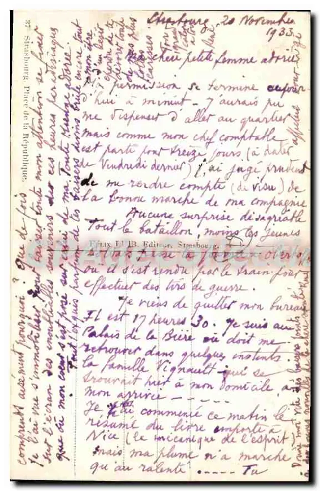 Place de la République — Stéphanie, França — CPAdeCollection - Verso