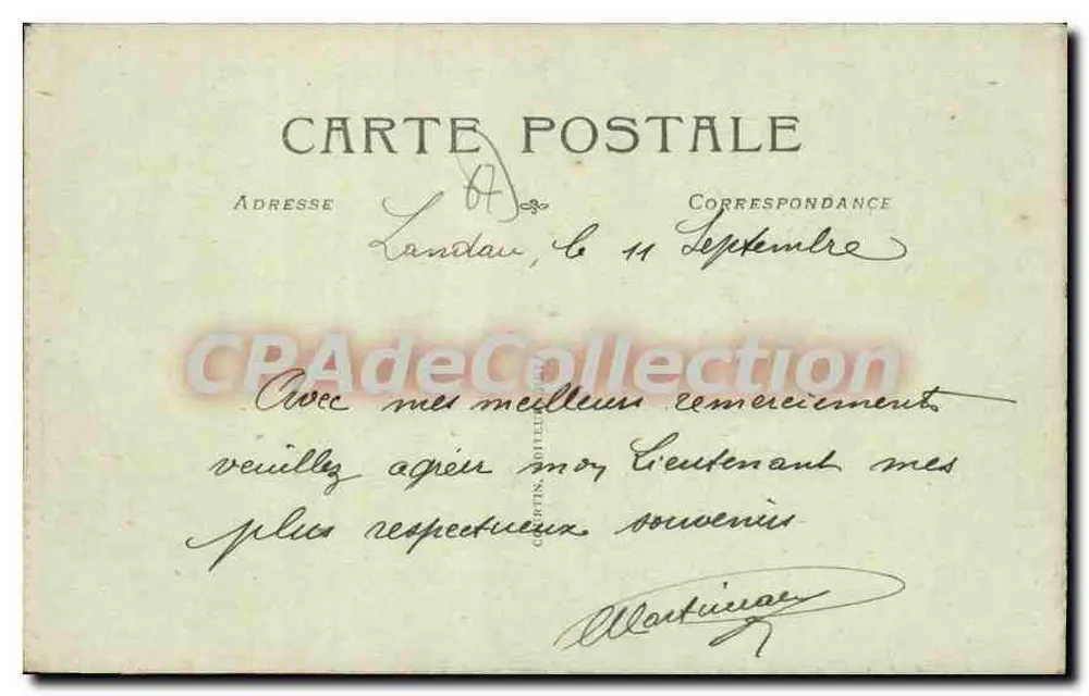 Straasburg — Plein de la République — Uitgever E. P. (n°10) - Achterkant