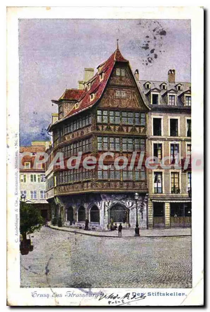 Vista de Strasbourg — O Stiftskeller — C. Andelfinger & Cie, Munique, No. 94 - Frente