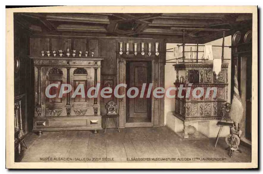 Museu alemão: Sala do século XVIII — ELSÄSSISCHES MUSEUMSTUBE AUS DEM 17. JAHRHUNDERT - Frente
